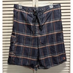 OP Swim Shorts Mens‎ Size M (32-34) Lined Elastic/Tie Waist Pockets Mid Rise
